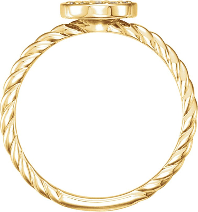 14K Gold Round Natural Diamond Cluster Ring III - Yellow Gold - view 2