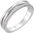 Platinum Round Natural Diamond Criss-Cross Ring IV