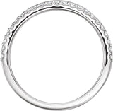 14K Gold Round Natural Diamond Criss-Cross Ring IV - White Gold - view 2
