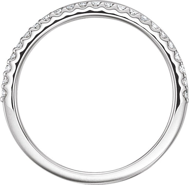 14K Gold Round Natural Diamond Criss-Cross Ring IV - White Gold - view 2