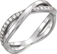 Platinum Round Natural Diamond Infinity-Inspired Ring