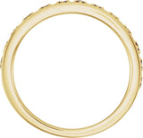 14K Gold Round Natural Ruby Stackable Ring - Yellow Gold - view 2