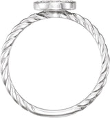 Platinum Round Natural Diamond Cluster Ring III - view 2