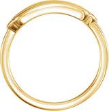 14K Gold Round Natural Diamond Rectangle Signet Ring - Yellow Gold - view 2