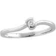 14K Gold Round Natural Diamond Accented Ring – 2.7mm Stones - White Gold