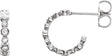 Platinum Round Natural Diamond Bezel-Set Hoop Earrings II