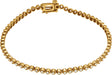 14K Gold Round Natural Diamond Line Bracelet – 1.5mm Stones - Yellow Gold