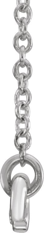 Platinum Accented Freeform Bar Necklace - view 2