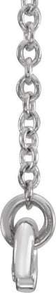 14K Gold Accented Freeform Bar Necklace - White Gold - view 2