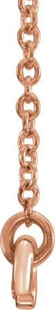 14K Gold Accented Freeform Bar Necklace - Rose Gold - view 2