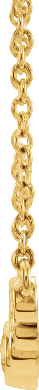 14K Gold Round Natural Diamond Graduated Bezel-Set Necklace - Yellow Gold - view 2