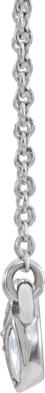 Platinum Marquise Natural Diamond Cluster Necklace - view 2