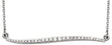 Platinum Accented Freeform Bar Necklace
