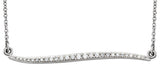 Platinum Accented Freeform Bar Necklace