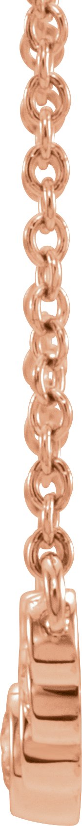 14K Gold Round Natural Diamond Graduated Bezel-Set Necklace - Rose Gold - view 2
