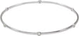14K Gold Round Natural Diamond Bezel-Set Bangle Bracelet - White Gold