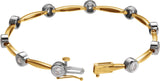 14K Gold Round Lab-Grown Diamond Accented Line Bracelet – 3mm Stones - White Gold - view 3