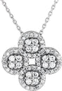 Platinum Clover Necklace or Pendant