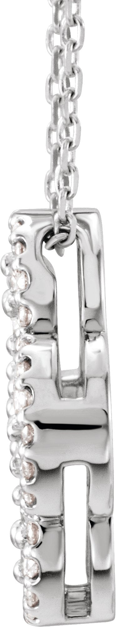 14K Gold Clover Necklace or Pendant - White Gold - view 2