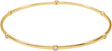 14K Gold Round Lab-Grown Diamond Bezel-Set Bangle Bracelet - Yellow Gold