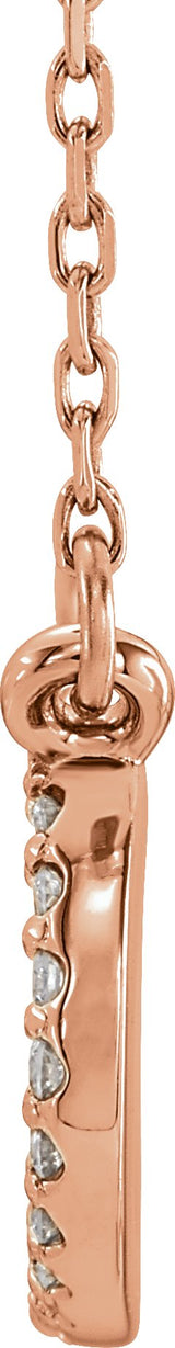 14K Gold Accented Paisley Necklace - Rose Gold - view 2