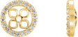14K Gold Natural Diamond Halo-Style Earring Jackets No. 3 - Yellow Gold
