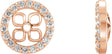 14K Gold Lab-Grown Diamond Halo-Style Earring Jackets - Rose Gold