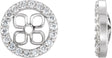 Platinum Natural Diamond Halo-Style Earring Jackets
