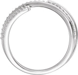 Platinum Round Natural Diamond Negative Space Ring II - view 2