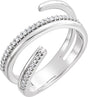 Platinum Round Natural Diamond Negative Space Ring II