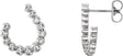 Platinum Round Natural Diamond Accented Freeform Earrings II