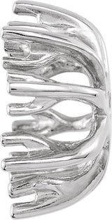14K Gold Natural Diamond Halo-Style Earring Jackets XX - White Gold - view 2