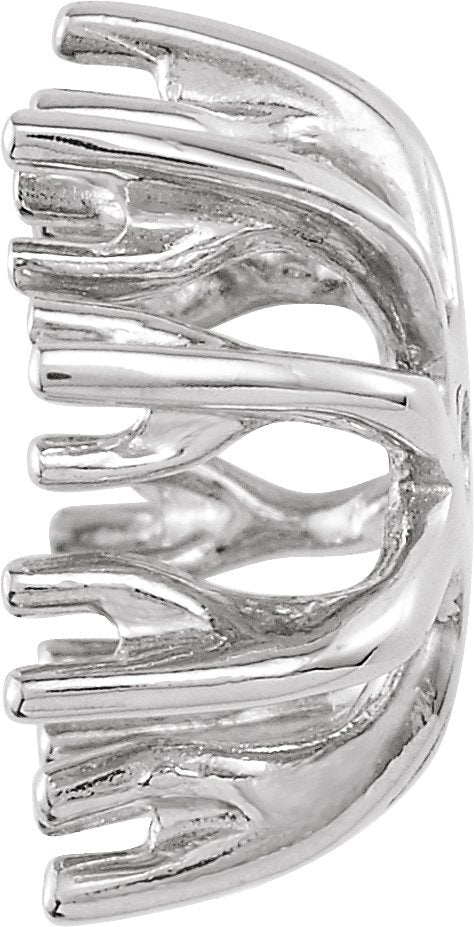 14K Gold Natural Diamond Halo-Style Earring Jackets XX - White Gold - view 2