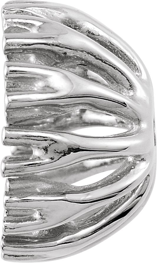 14K Gold Natural Diamond Halo-Style Earring Jackets XIX - White Gold - view 2