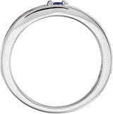 14K Gold Round Natural White Sapphire Family Stackable Ring – 4mm Stones - Rose Gold - view 3