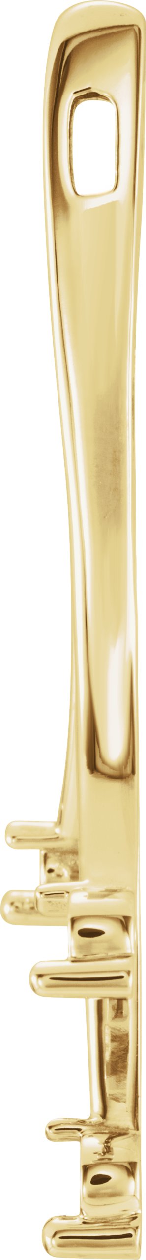 14K Gold Round Natural Diamond Three-Stone Freeform Pendant – 3/8 CTW - Rose Gold - view 3