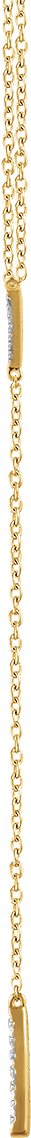 14K Gold Round Natural Diamond Triangle & Bar Y Necklace - Yellow Gold - view 2