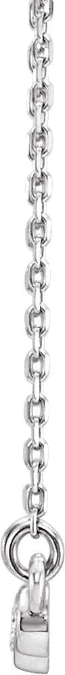 Platinum Round Natural Diamond Three-Stone Bezel-Set Necklace - view 2
