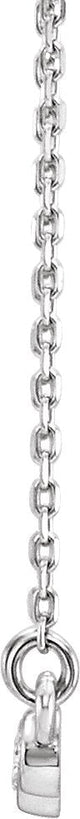 Platinum Round Natural Diamond Three-Stone Bezel-Set Necklace - view 2