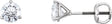 14K Gold Natural Diamond Round 3-Prong Cocktail-Style Stud Earrings II - White Gold