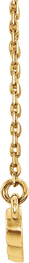 14K Gold Round Lab-Grown Diamond Five-Stone Bezel-Set Necklace - Yellow Gold - view 2