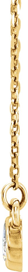 14K Gold Round Natural Diamond Graduated Bezel-Set Necklace – up to 1/6 CTW - Yellow Gold - view 2