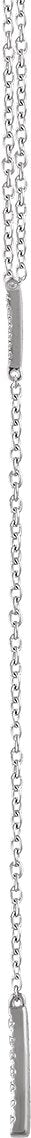 14K Gold Round Natural Diamond Triangle & Bar Y Necklace - White Gold - view 2