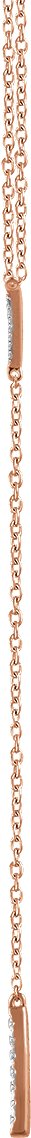 14K Gold Round Natural Diamond Triangle & Bar Y Necklace - Rose Gold - view 2