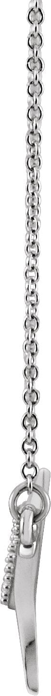 Platinum Freeform Bar Necklace - view 2
