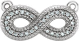 18K Gold Infinity-Inspired Necklace - White Gold