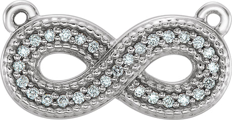 18K Gold Infinity-Inspired Necklace - White Gold