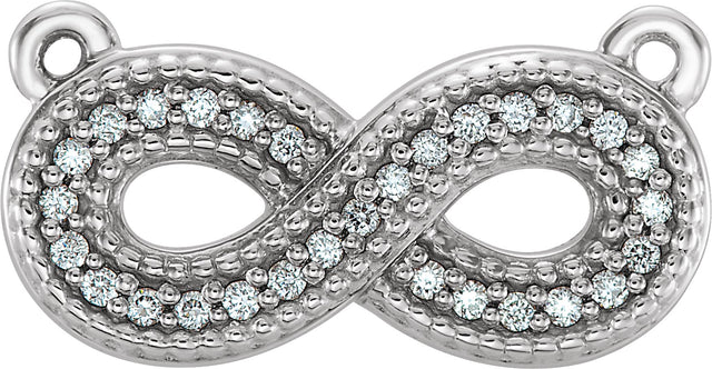 18K Gold Infinity-Inspired Necklace - White Gold