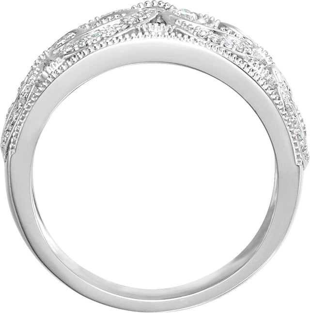 14K Gold Round Natural Diamond Accented Ring IV - view 2