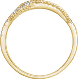 14K Gold Round Natural Diamond Accented Infinity-Inspired Ring III - White Gold - view 3